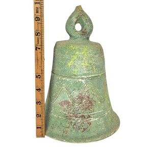 Antique Santa Fe Terra Cotta Rustic Farmhouse Mission VTG Monastery Church Bell